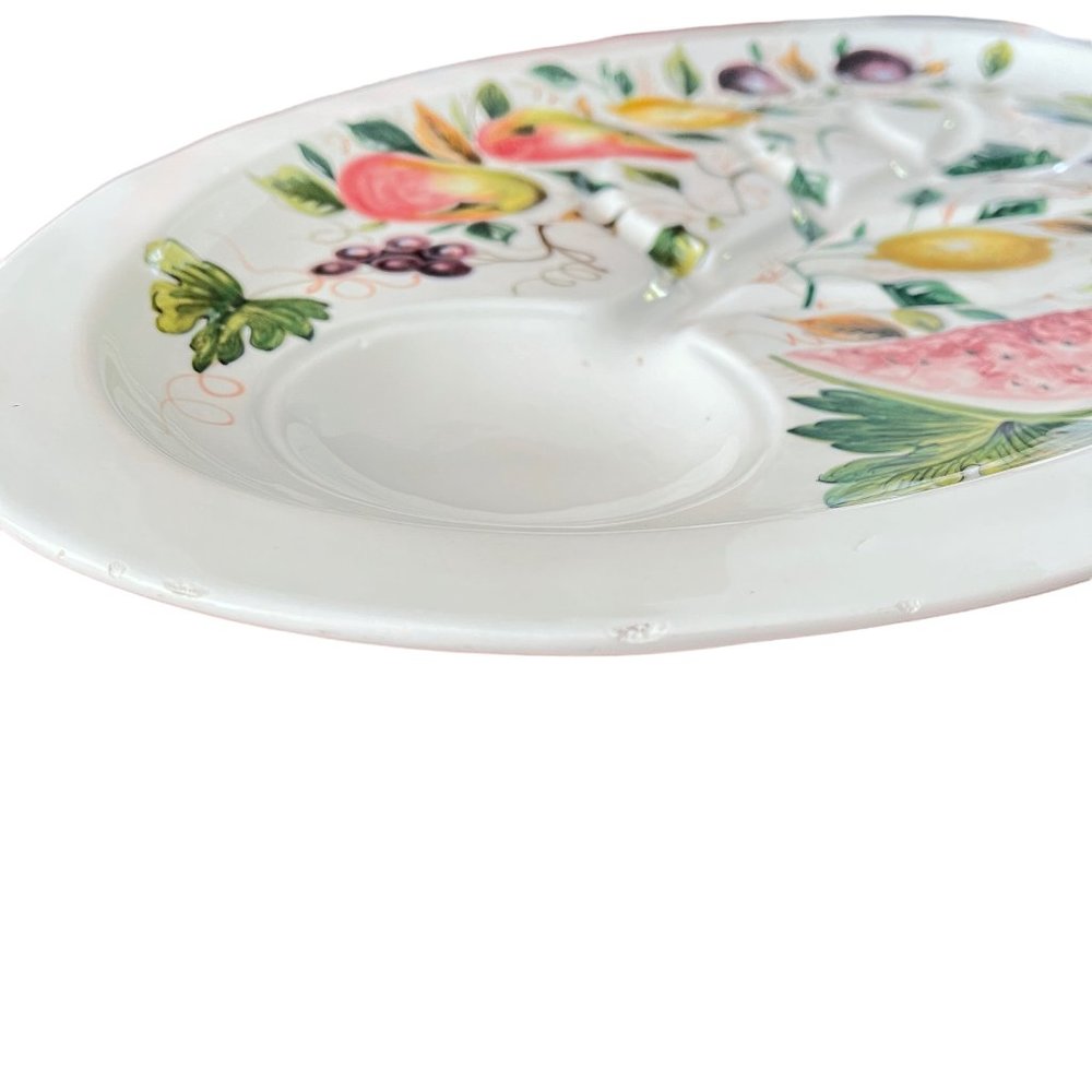 Vintage Italian Hand-Painted XL Platter - Picture 10 of 11